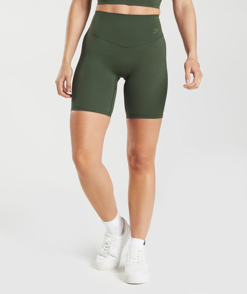 Szorty Gymshark Elevate Cycling Damskie Oliwkowe | PL 270TAE